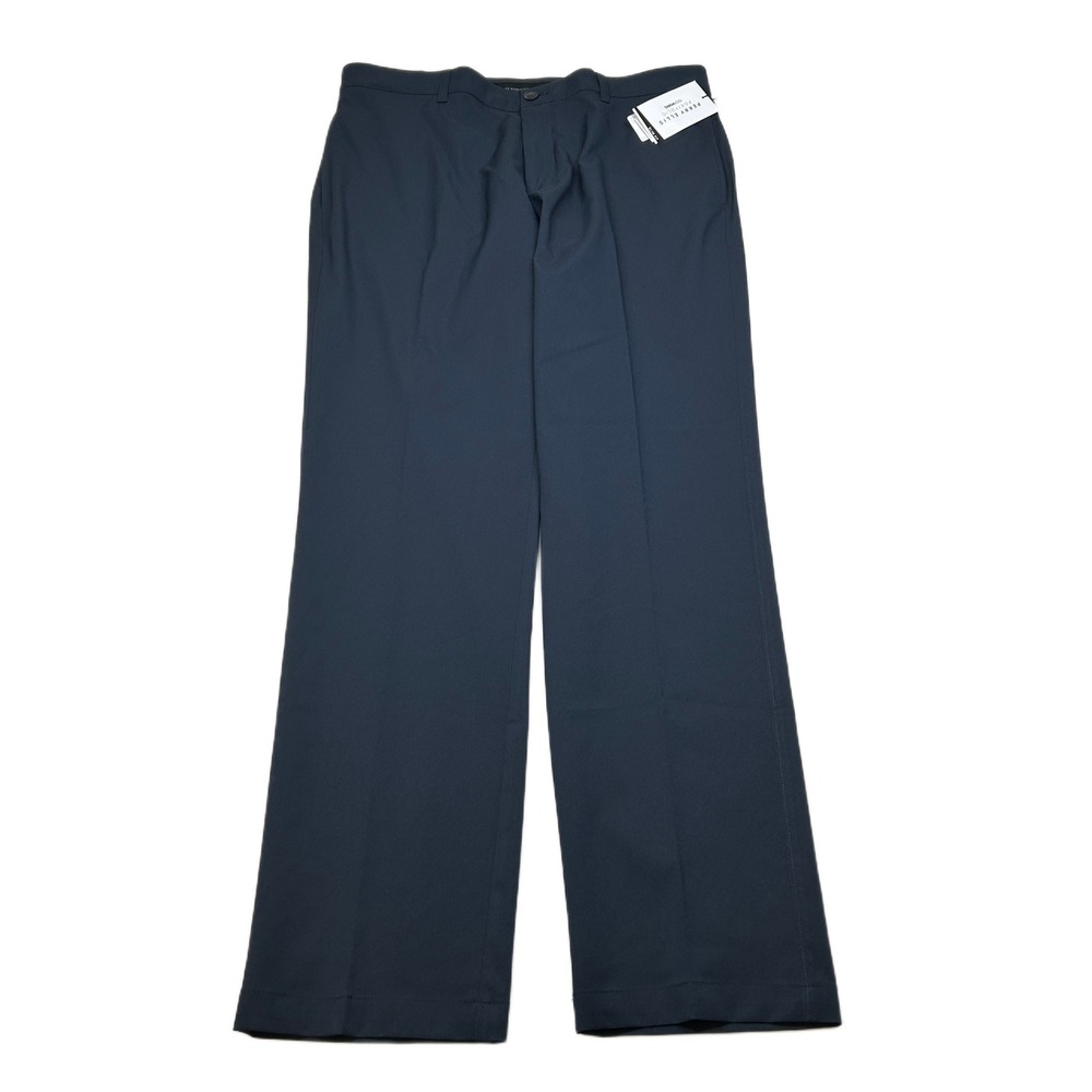 Perry Ellis Tech Slim Fit Dress Pants Mens 36x34 Blue Stretch Wicking NEW‎
